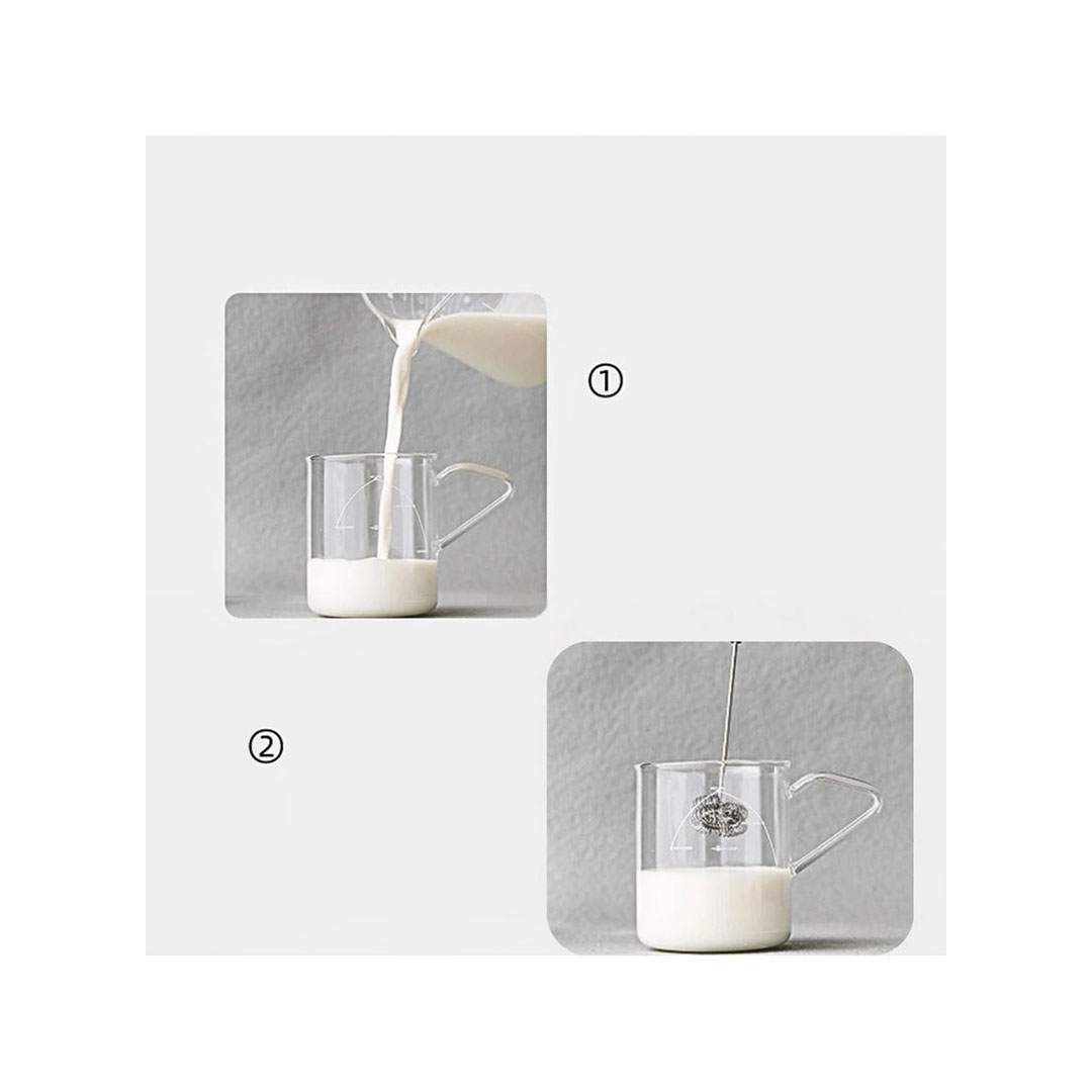 مضرب نسكافيه وخفاقة بيض 2 في 1 قابل لإعادة الشحن USB sk-02018 - أبيض