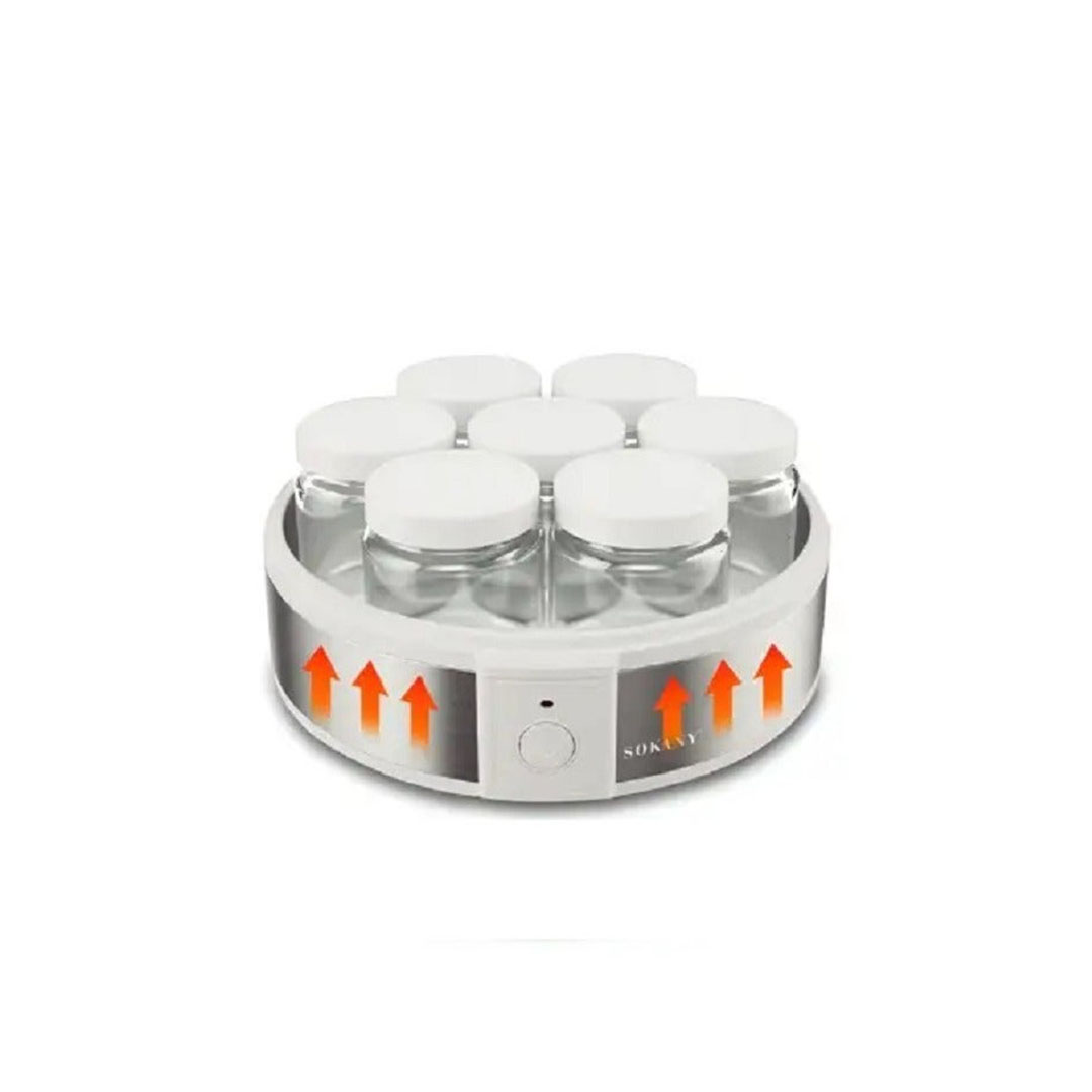 ماكينة صنع الزبادي بجسم من الستانلس ستيل سوكاني - 7 أكواب