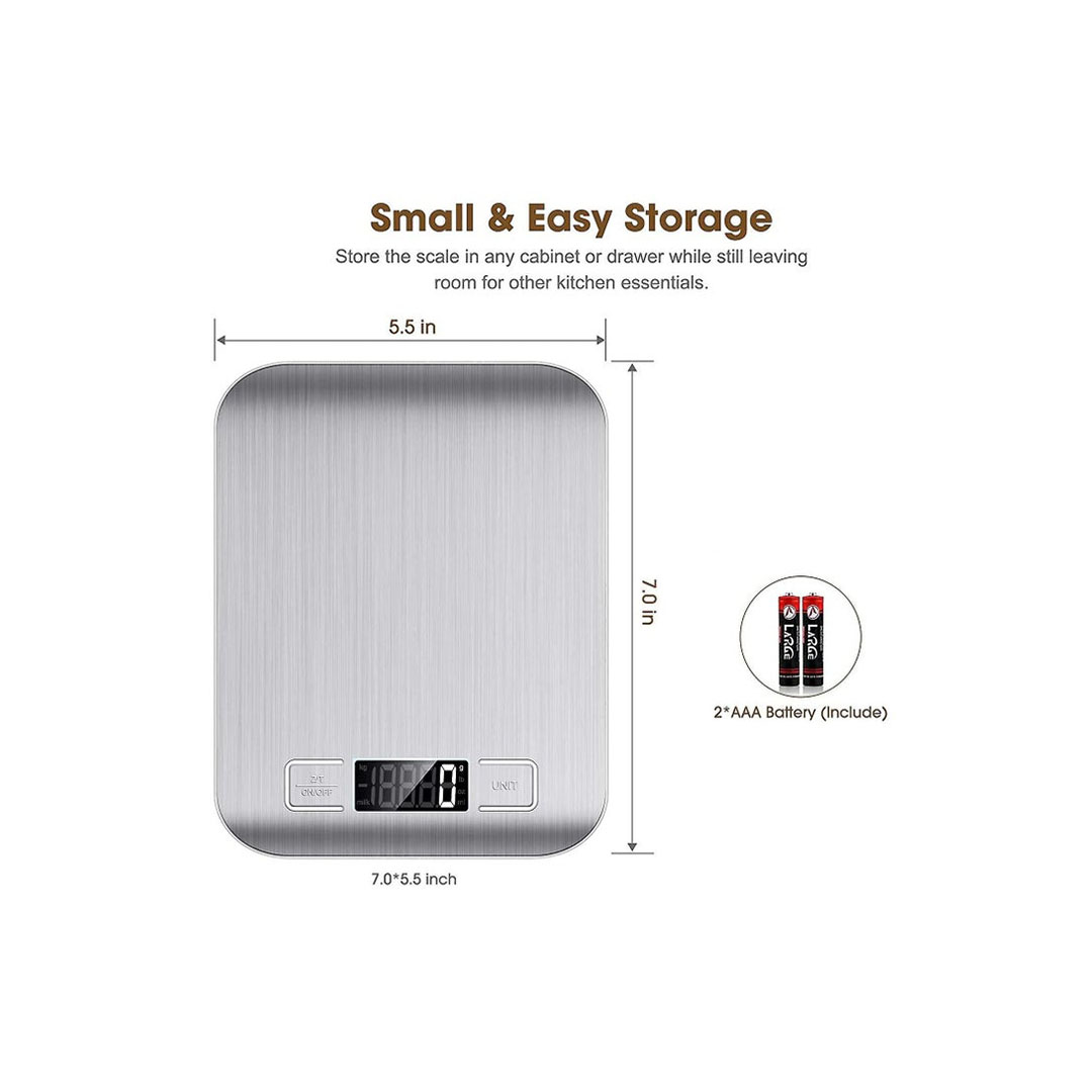 ميزان رقمي من الاستانلس ستيل حتى 10 كجم