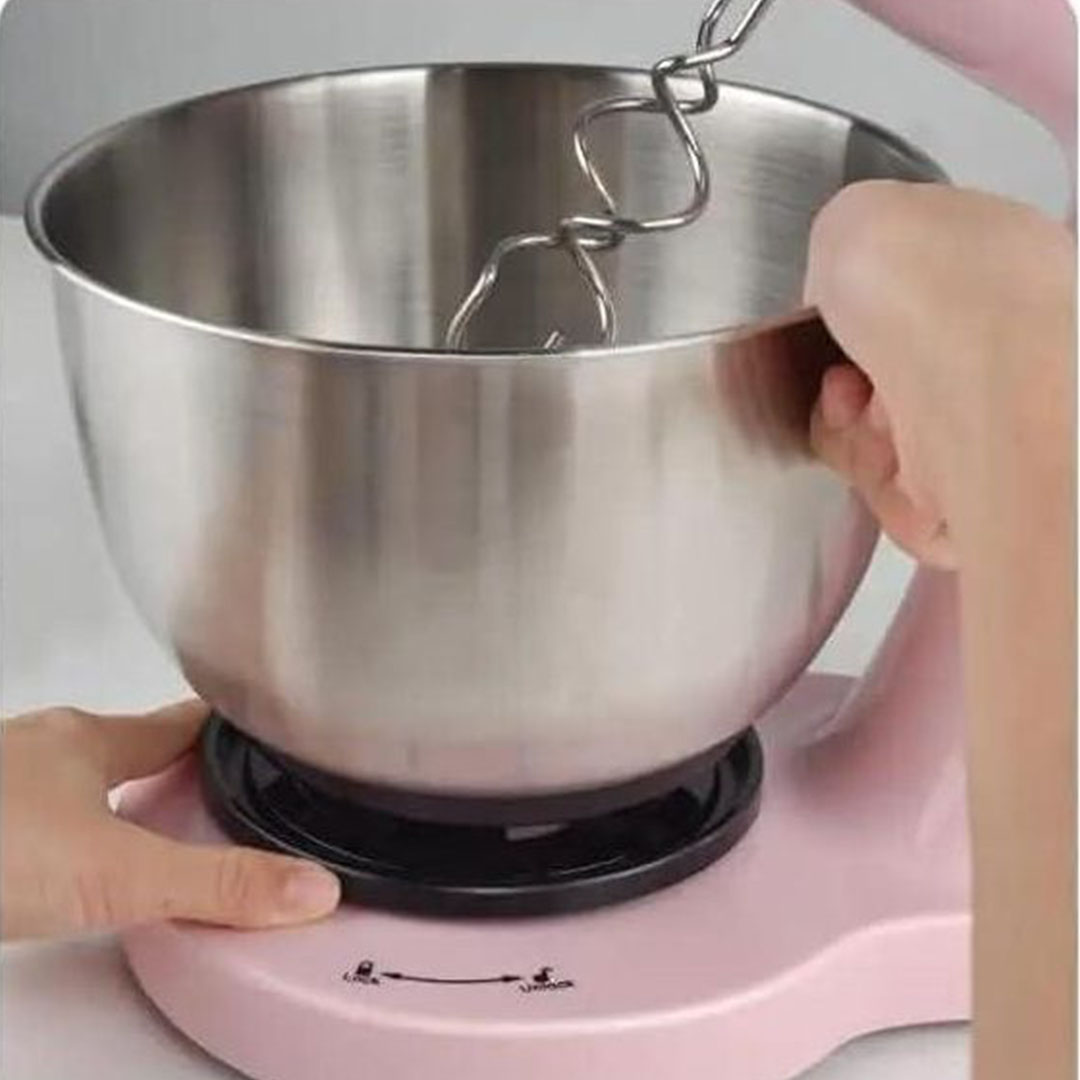 عجان DSP 5 سرعات وعاء ستانلس 3.2 لتر مضربين + خطافين 350 واط KM3034 (Pink)