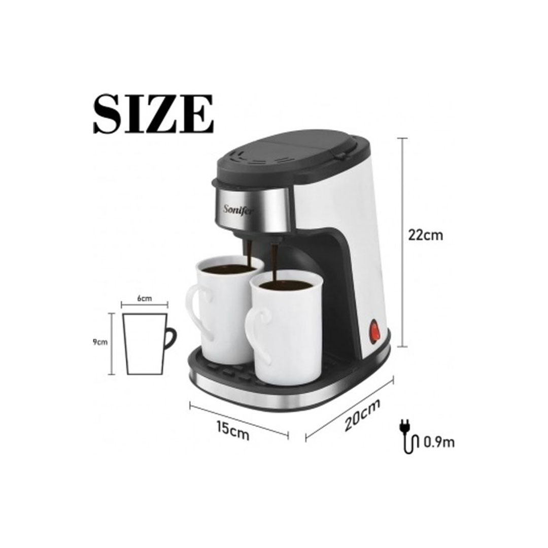 ماكينة صنع قهوة مع 2 مج سونفير - SF-3540