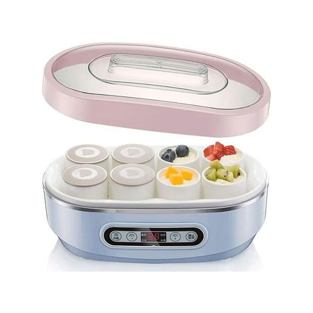 ماكينة صنع الزبادي الرقمية سوناى 8 برطمانات زجاج 4 إعدادات تايمر 20 واط Mar-1070