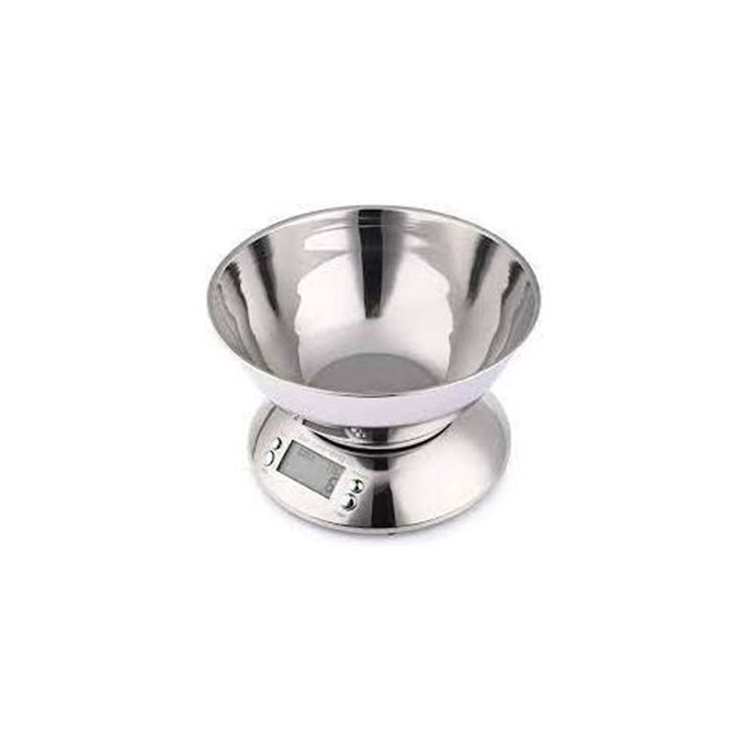 ميزان رقمي ستانلس من 1 جم لـ 5 كجم وعاء 1.8 لتر تايمر بي دي-