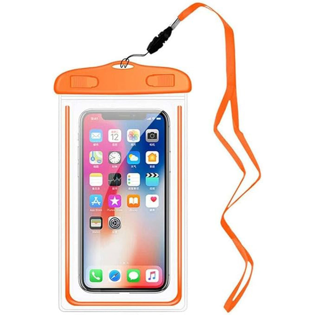 جراب موبايل واقى للمياه - برتقالي