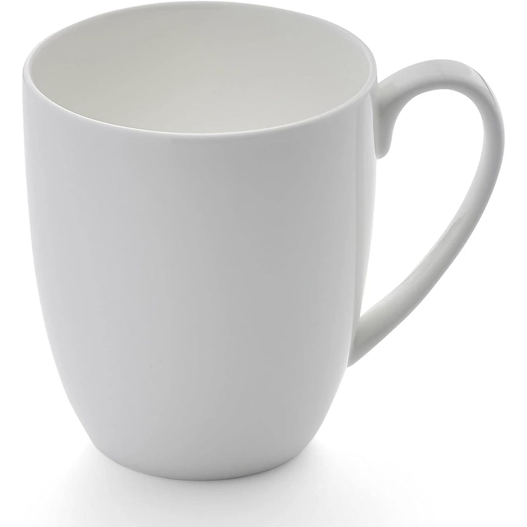 مج بورسلين سادة - أبيض - 300 مللي