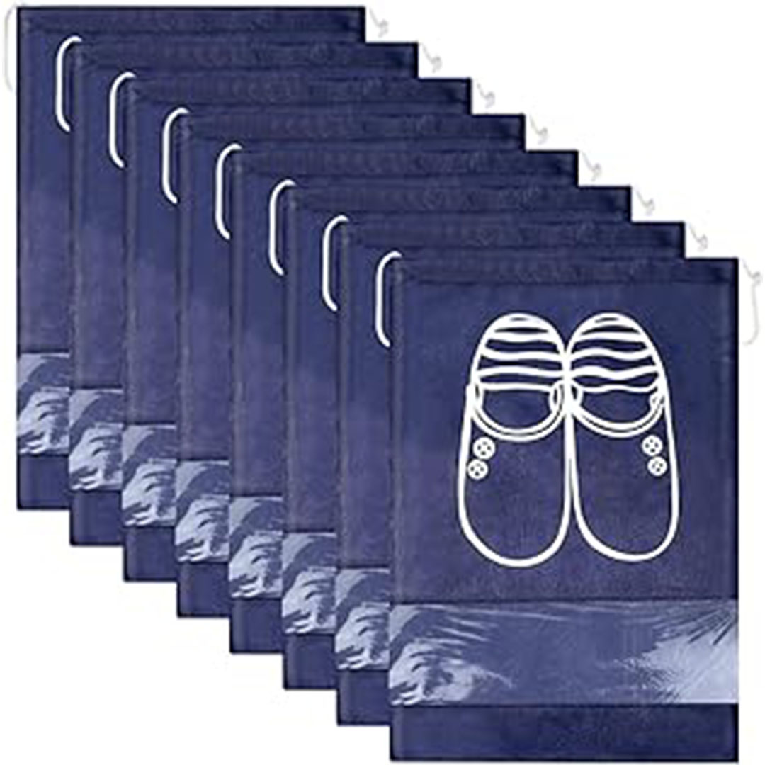 حافظة احذية - 10 قطع - كحلي