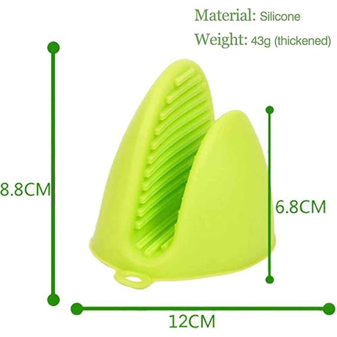 قفازات فرن من السيليكون - أخضر