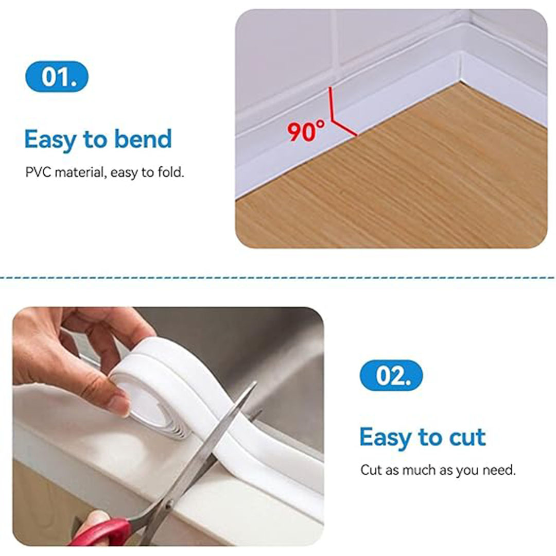 شريط مطاطي مانع للتسرب - 3.2 متر - أبيض