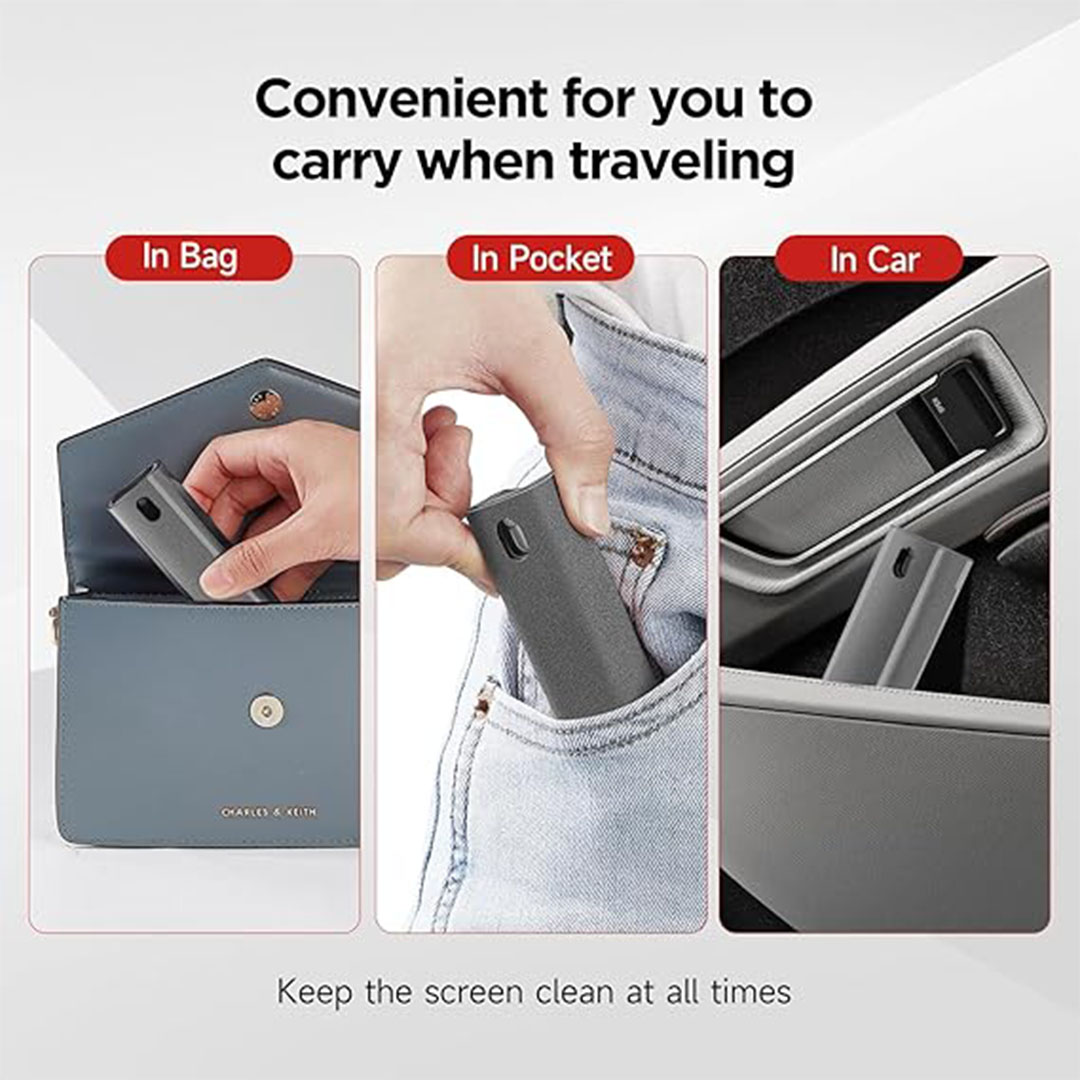 منظف شاشات الكترونية 3 في 1 - أسود