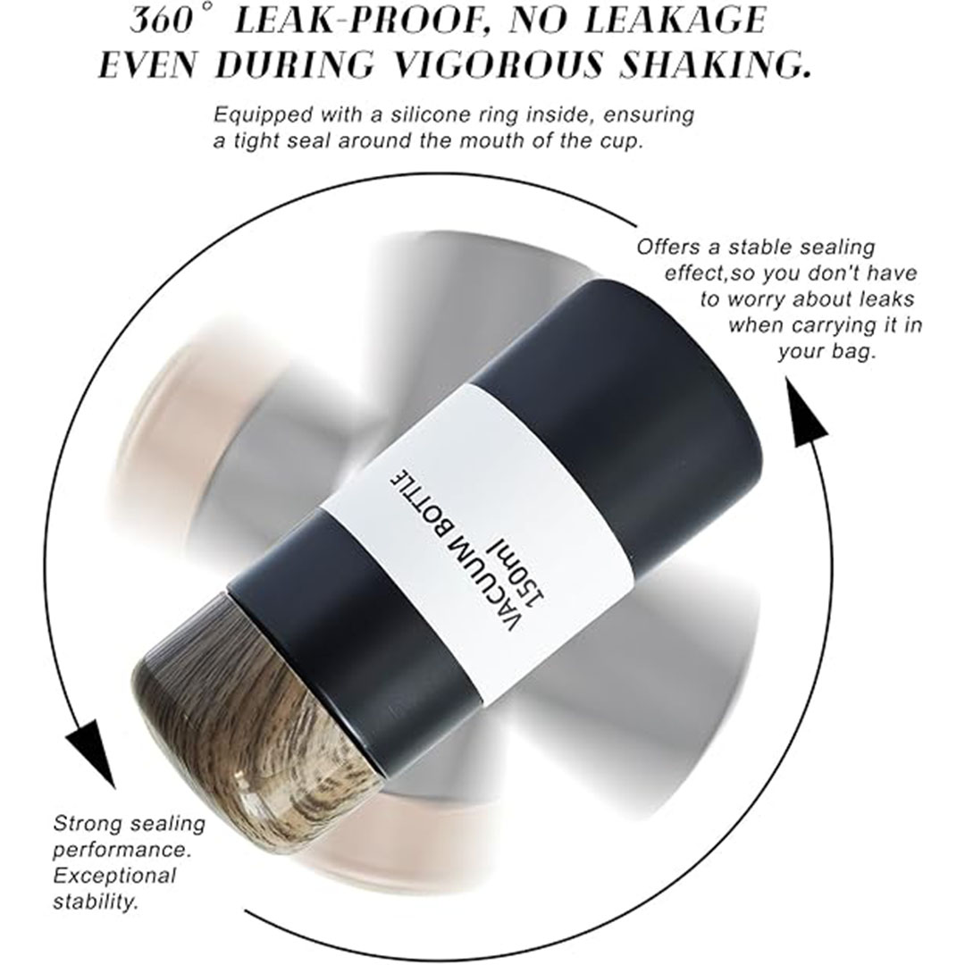 مج حراري للمشروبات الساخنة والباردة - 150 مل - أسود