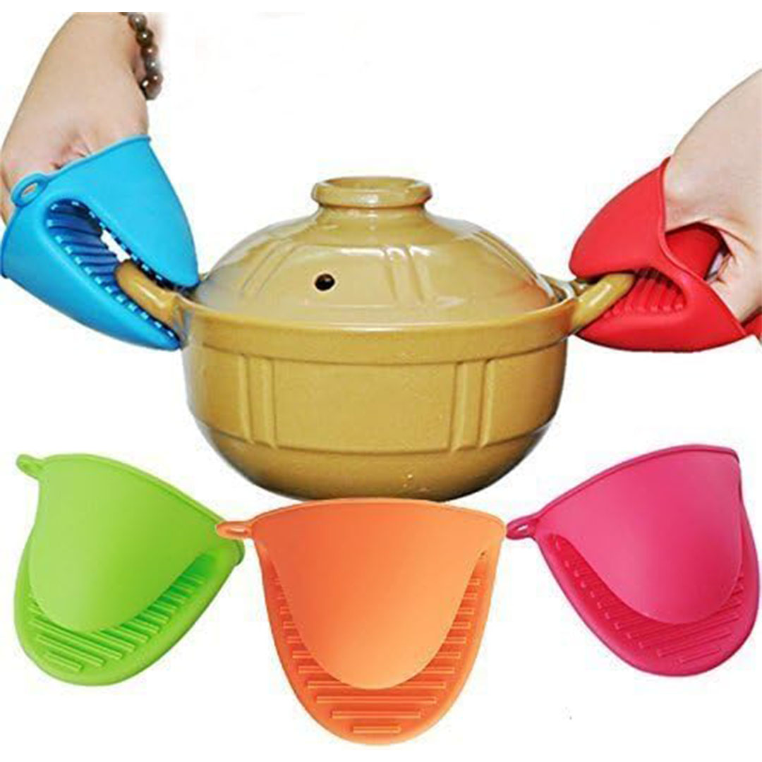 قفازات فرن من السيليكون - برتقالي