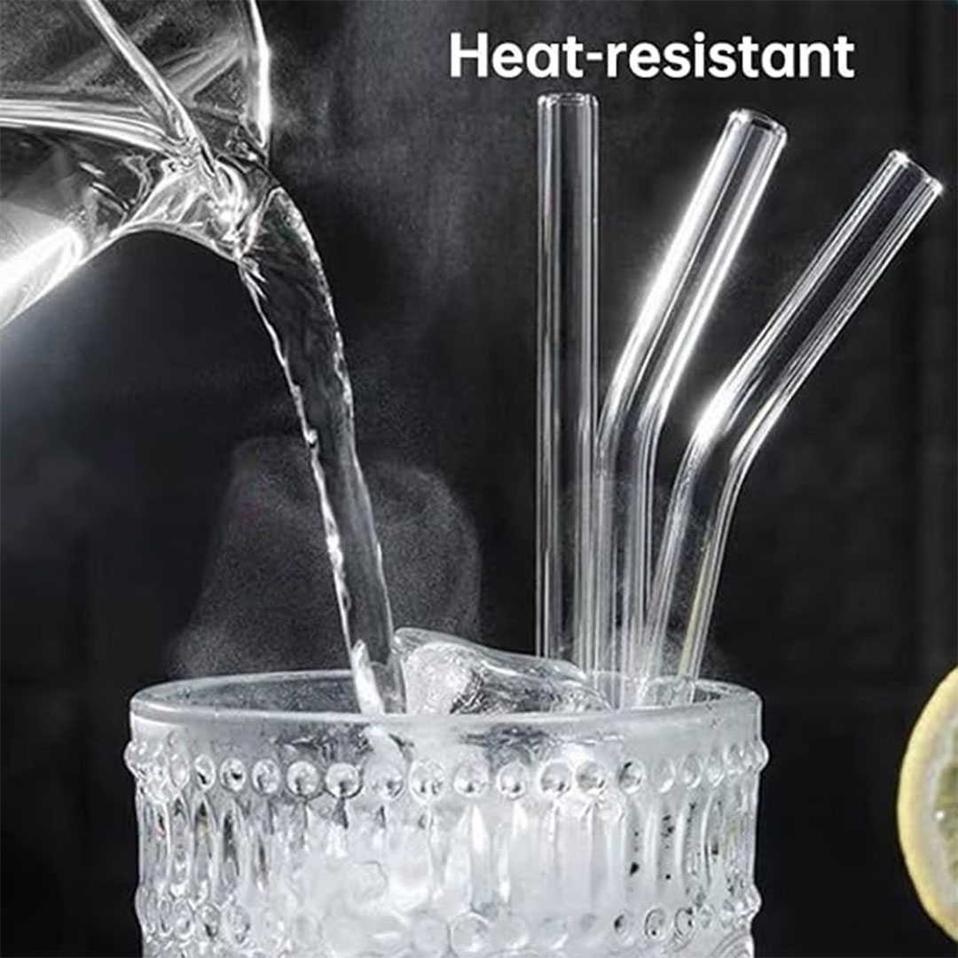 طقم شاليموه زجاج شفاف 4 قطع + فرشاة للتنظيف