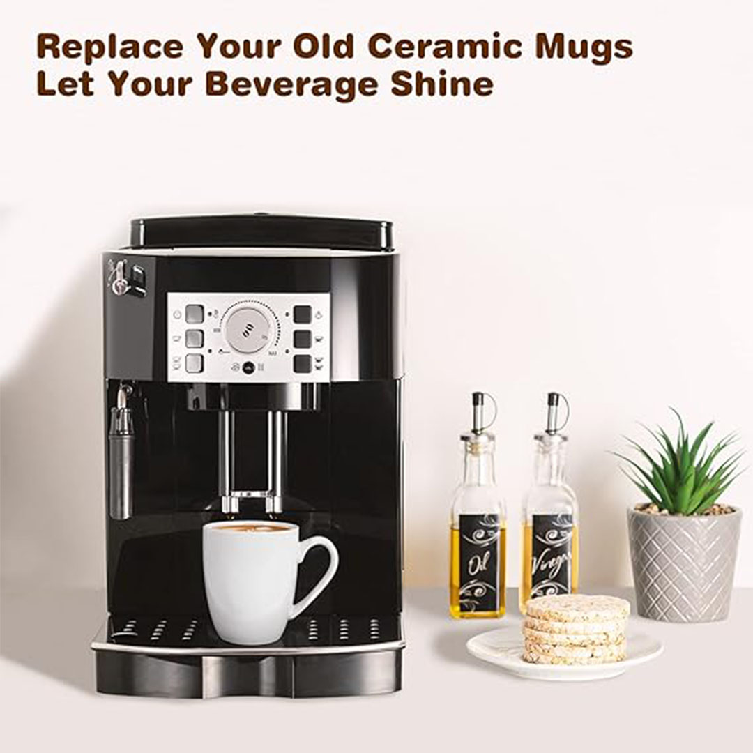 مج بورسلين سادة - أبيض - 300 مللي