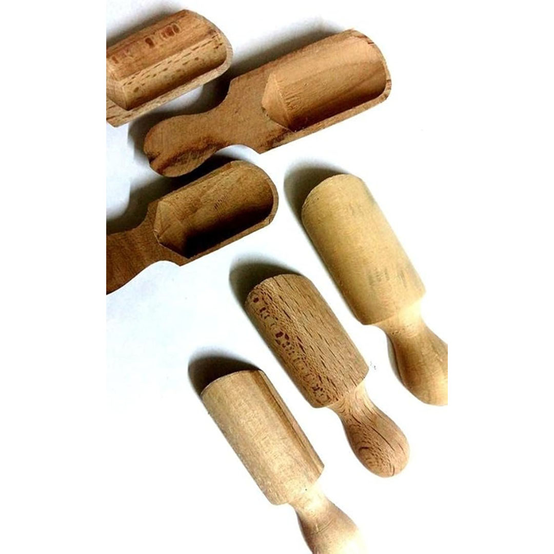 معالق خشب جاروف للبهارات - 6 قطع