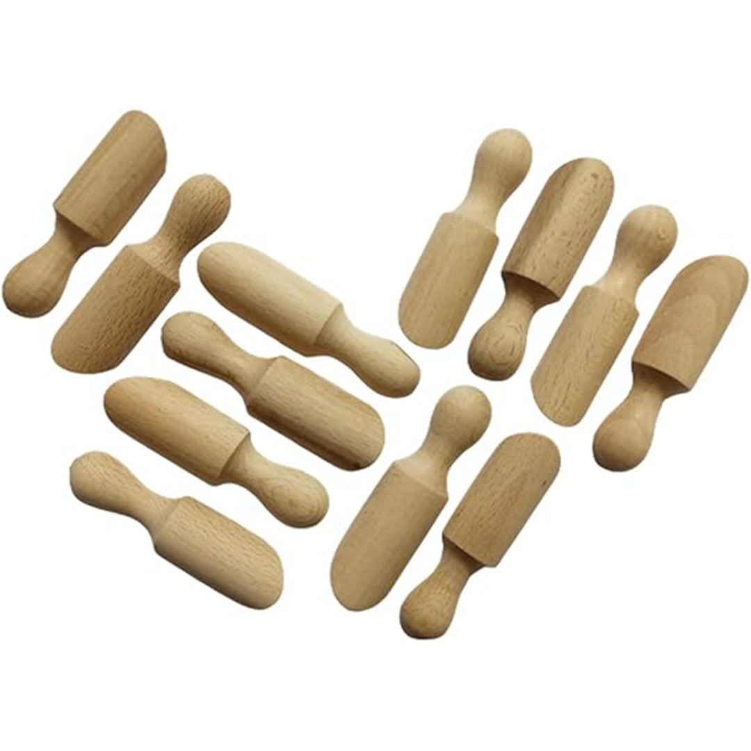 معالق خشب جاروف للبهارات - 6 قطع