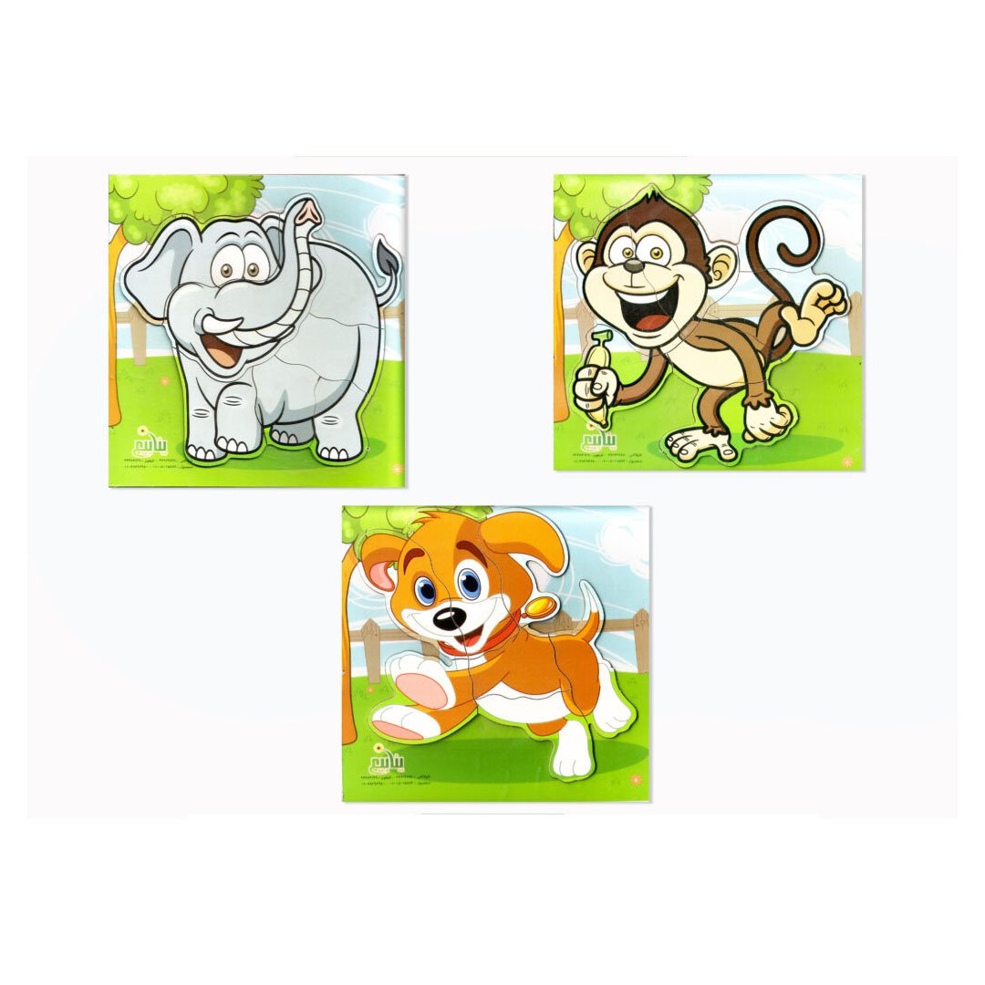 مجموعة بازل خشب العائله / تلوين