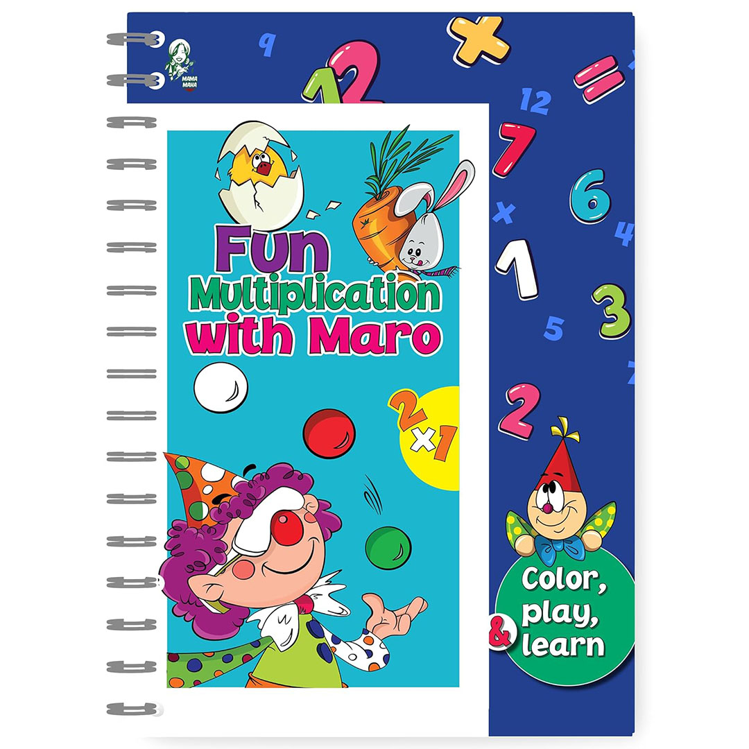 كتاب تلوين وتعليم الضرب الحسابي مع مارو من ماما مها