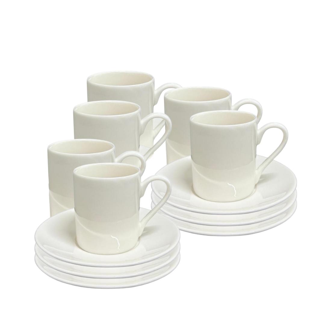 ديليسيا بورسلين طقم قهوة - أوف وايت - 12 قطعة