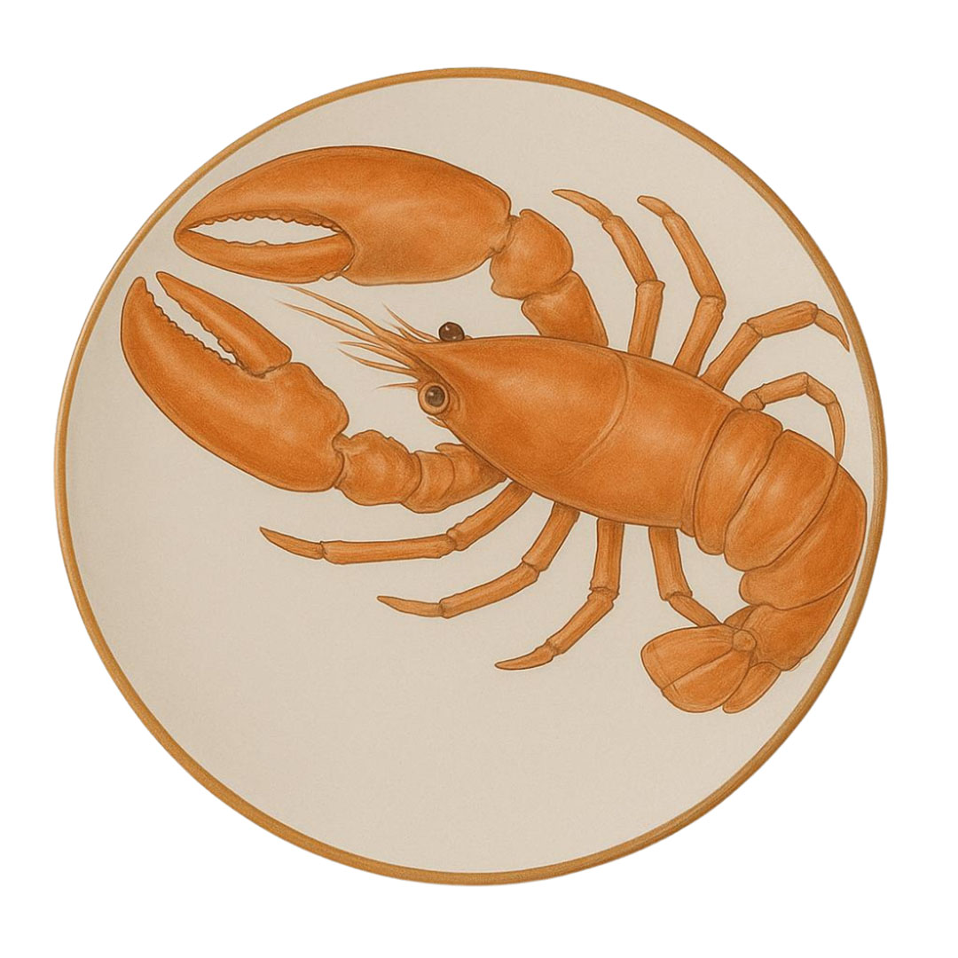 طبق بورسلين ذهبي مطبوع من ديليشيا - تصميم استاكوزا - 27 سم