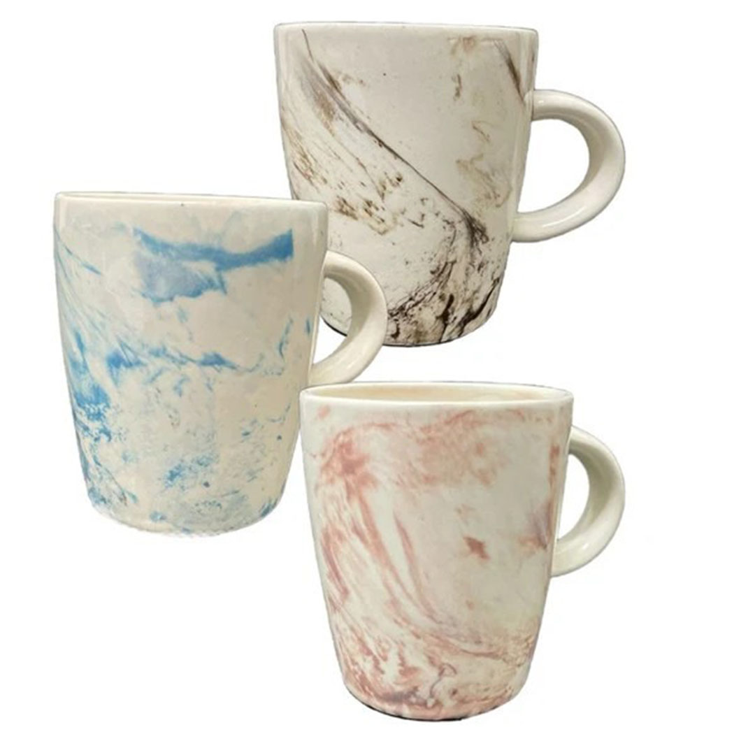 مجات بورسلين إيكو من ايه ايه وان - 3 قطع - متعدد الألوان