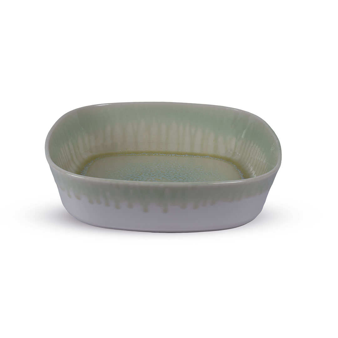 صينية فرن مربعة بورسلين - 20 سم - رصاصي