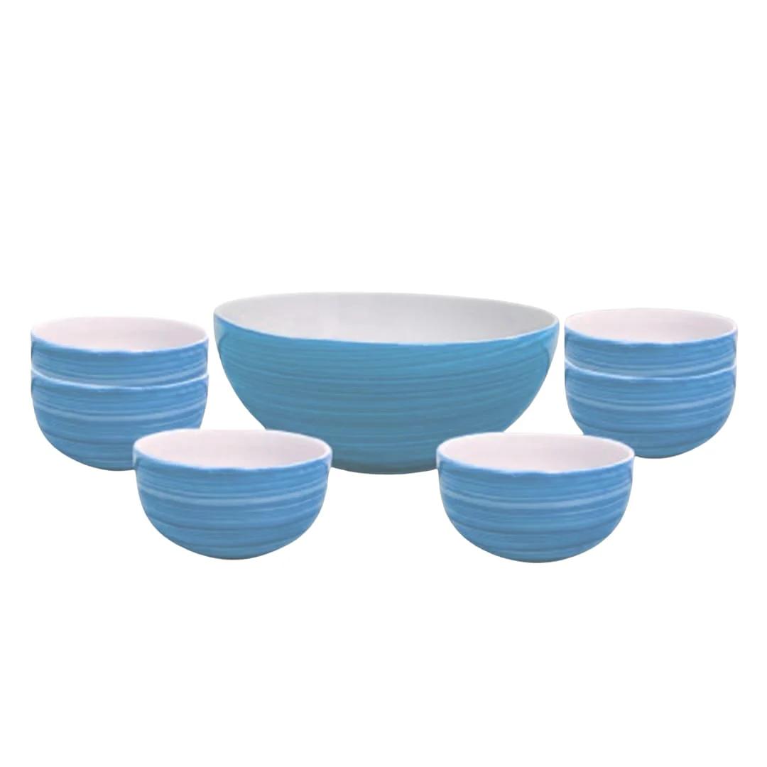 ديليسيا بورسلين طقم خشاف - 7 قطع - أزرق