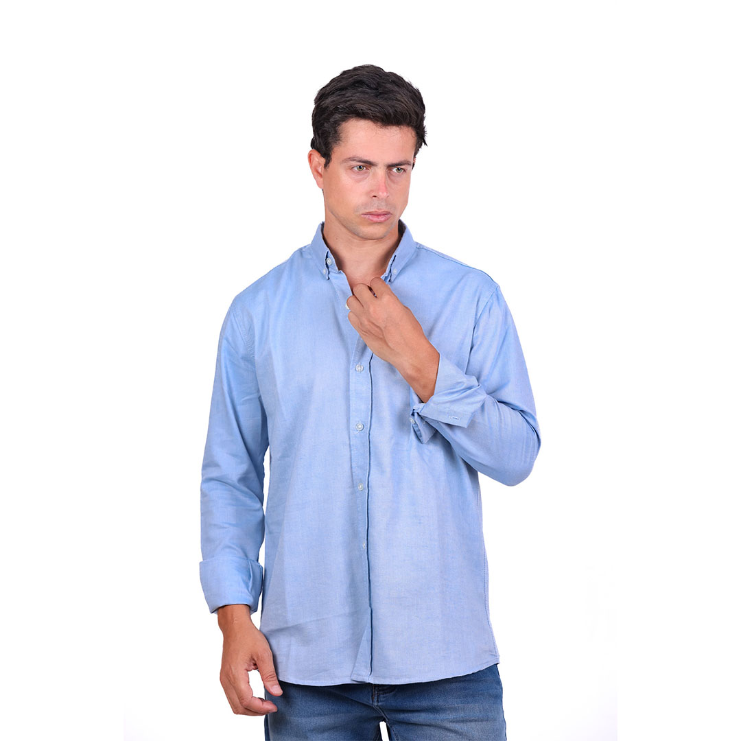 قميص بكم رجالي قطن