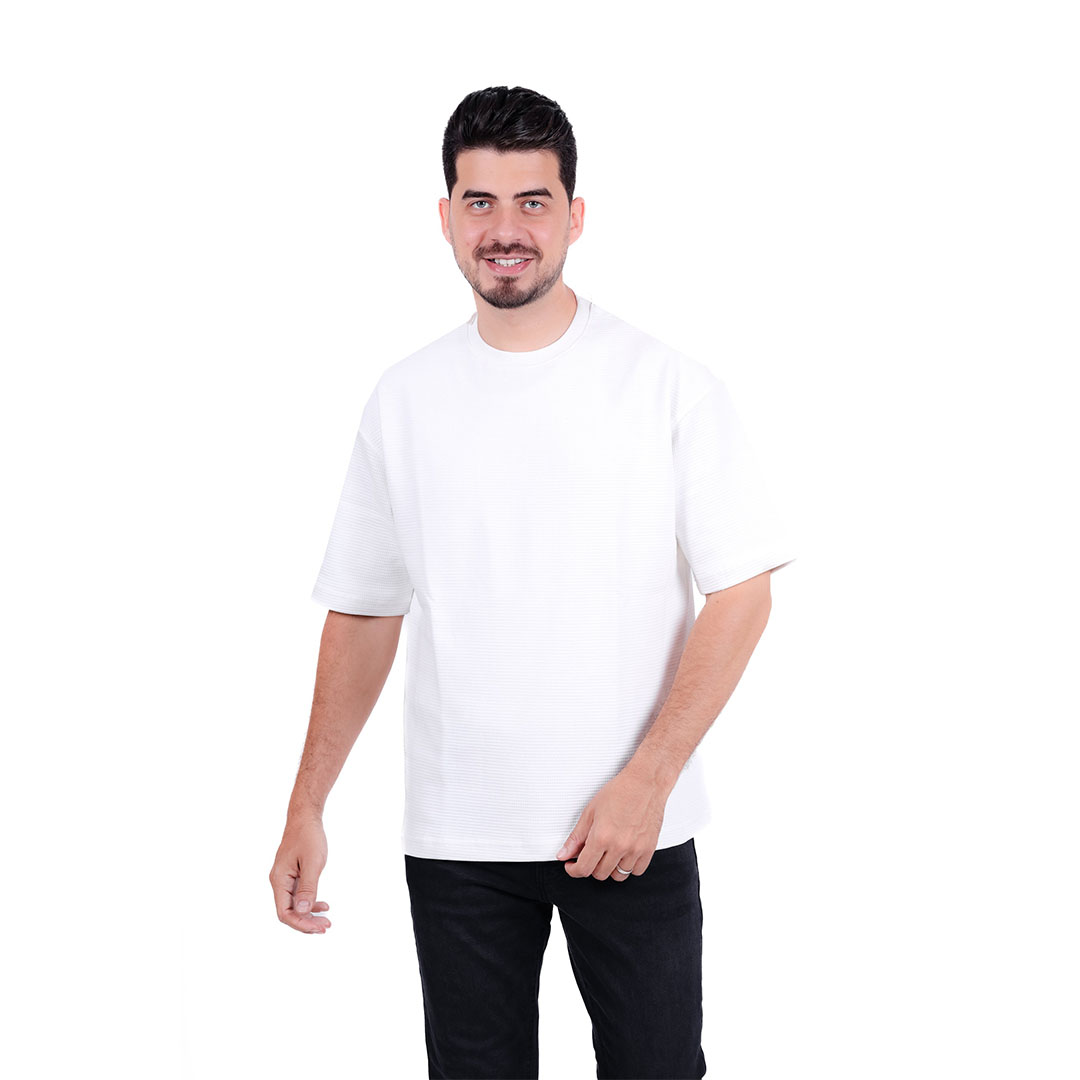 تيشيرت رقبة دائرية واسع رجالي