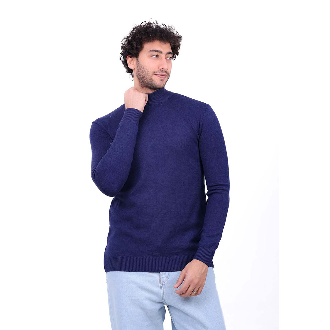 بلوفر محبوك هاف كول رجالي