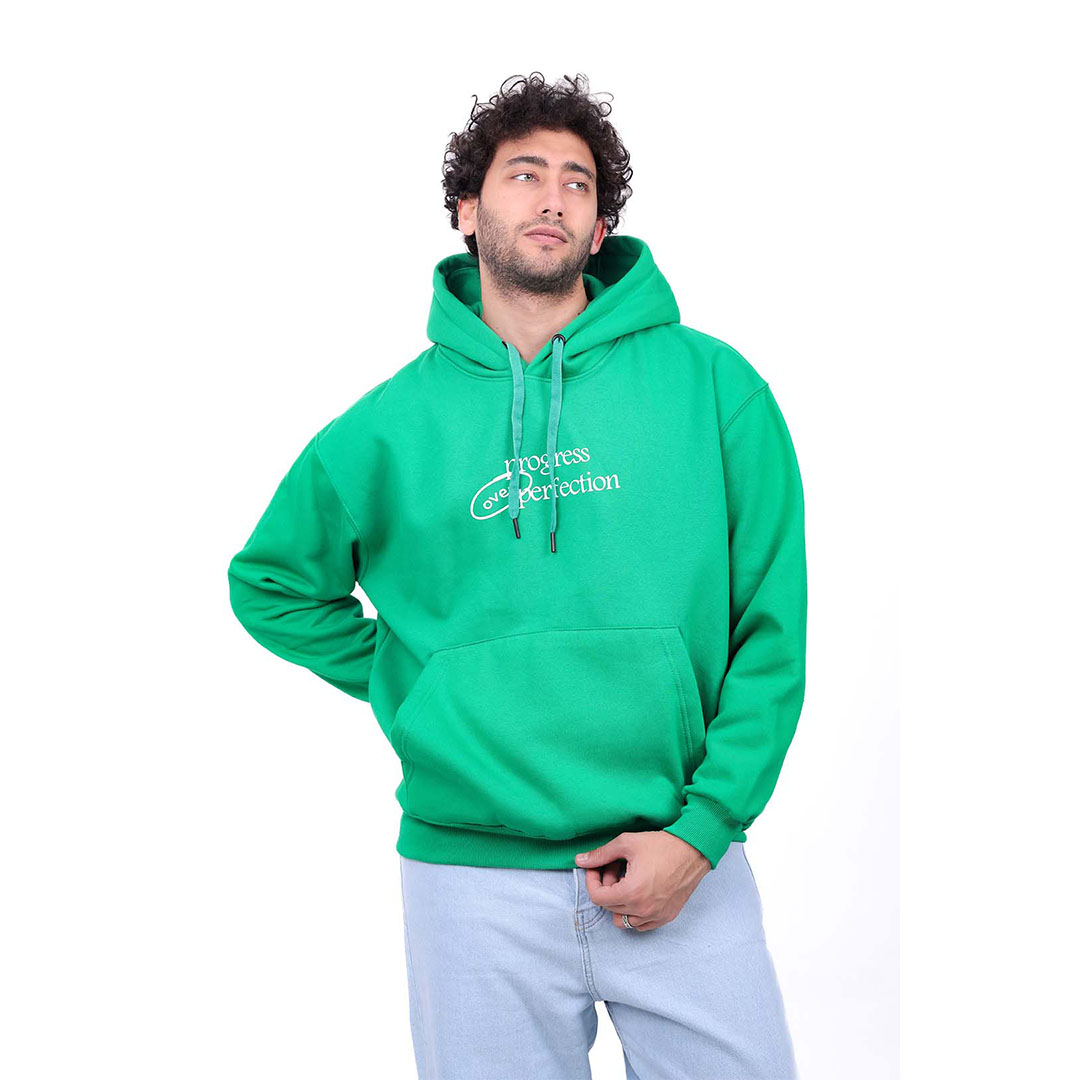 سويتشيرت ميلتون أوفر سايز بطباعة Over Perfection - أخضر