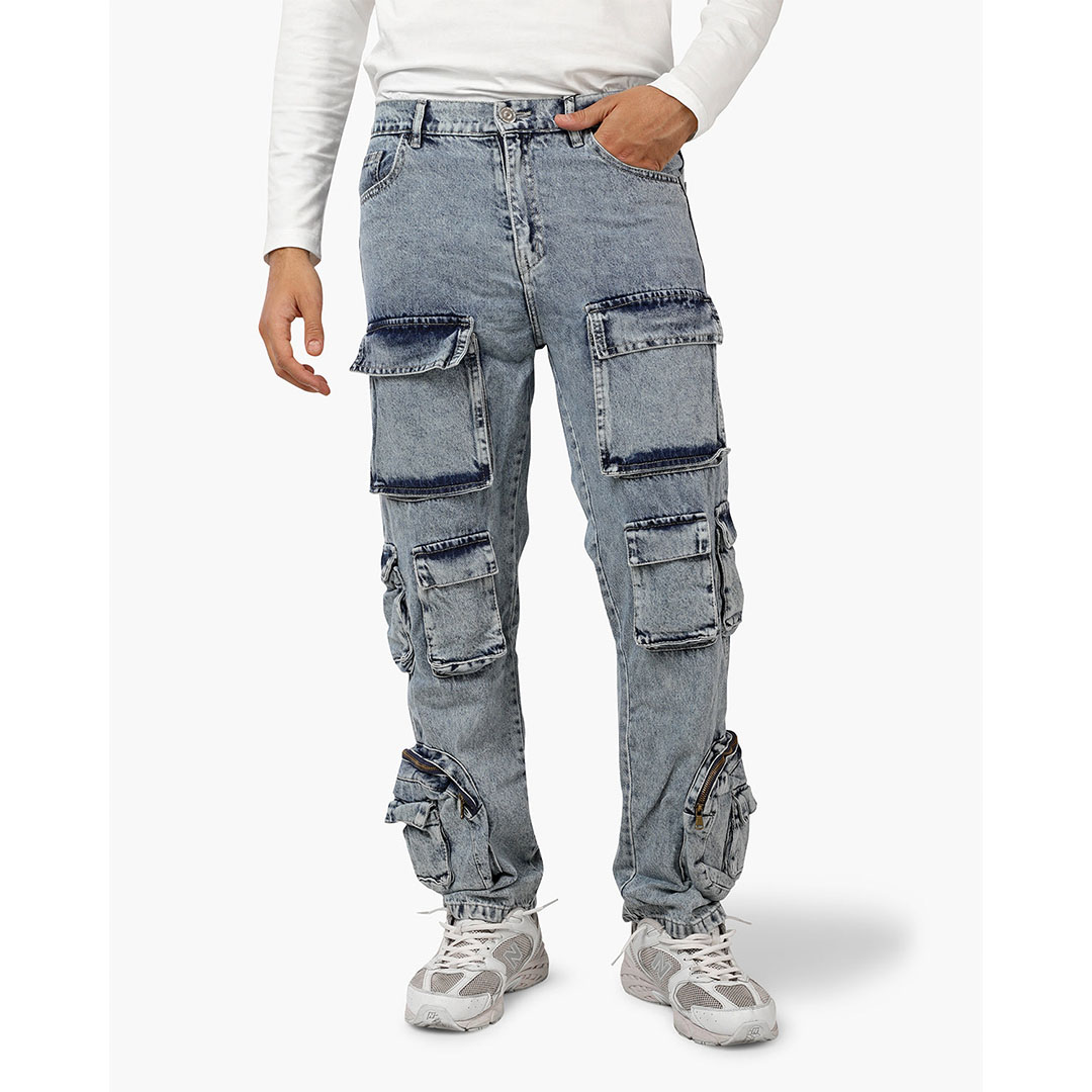 بنطلون جينز بجيوب رجالي