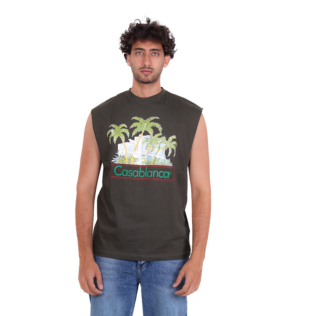 تيشيرت مطبوع رجالي شكل نخلة