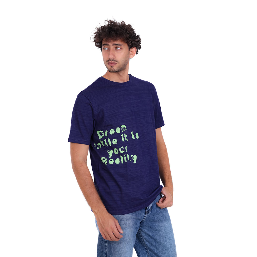 تيشيرت سليم رجالي Dream - كحلي