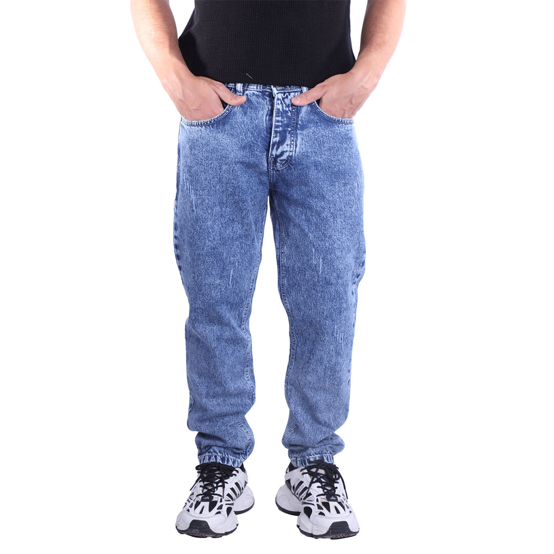 بنطلون جينز بوي فريند رجالي - أزرق