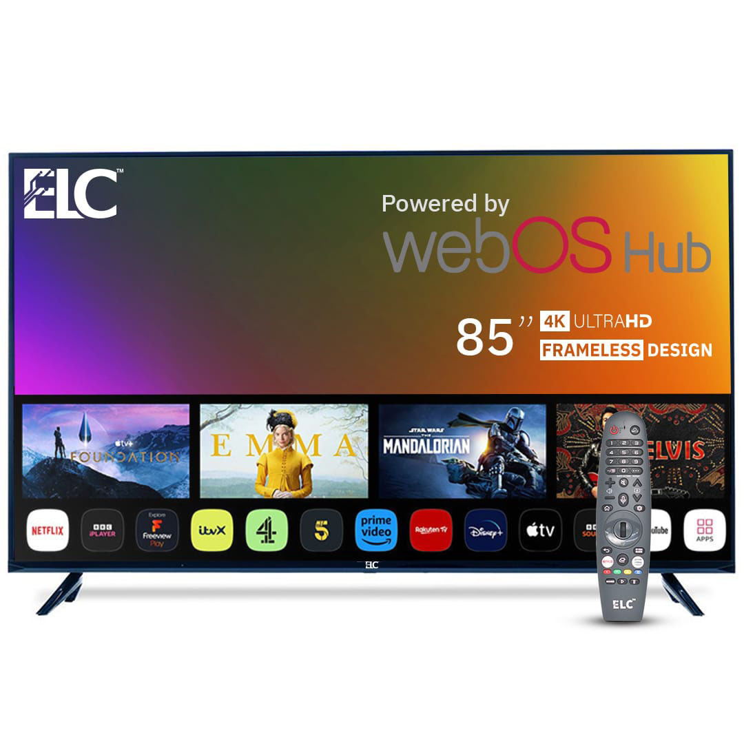 تلفزيون سمارت ELC بدون إطار - LED - 4K UHD - حجم 85 بوصة - ELC85M1TSWO