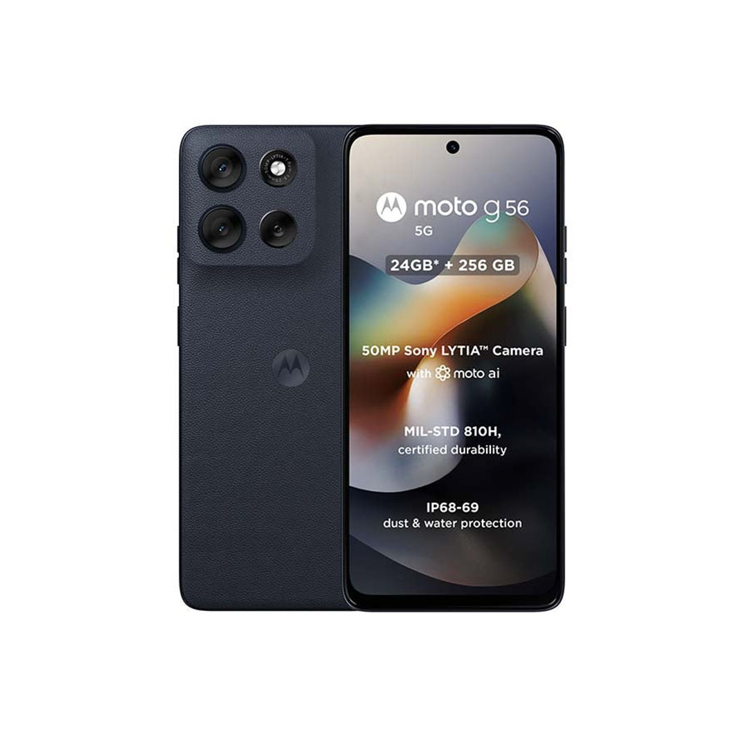 موتورولا G56 موبايل - 12/256 جيجا - شريحتين - 5G - أسود
