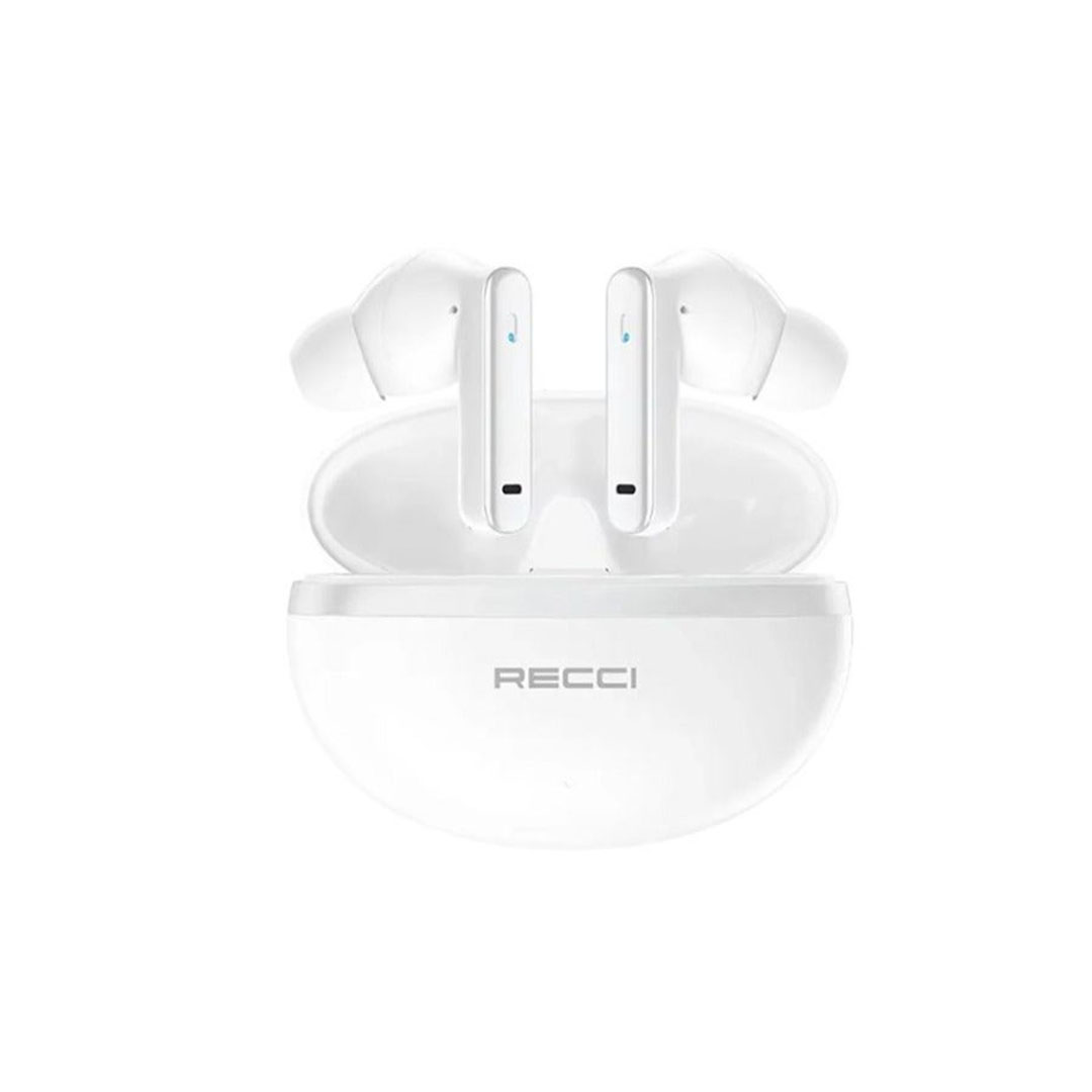 سماعات أذن لاسلكية بتقنية إلغاء الضوضاء ANC - Recci - REP-W88 - أبيض