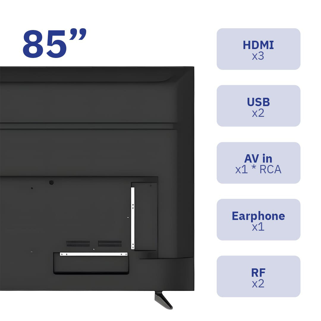 تلفزيون سمارت ELC بدون إطار - LED - 4K UHD - حجم 85 بوصة - ELC85M1TSWO