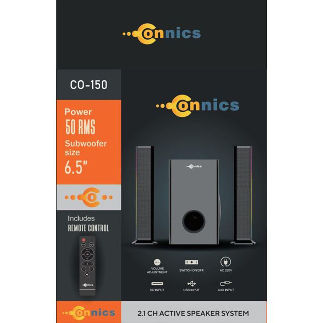 كونيكس - ساوند بار - 2.1 قناة - بلوتوث - USB - ريموت كنترول