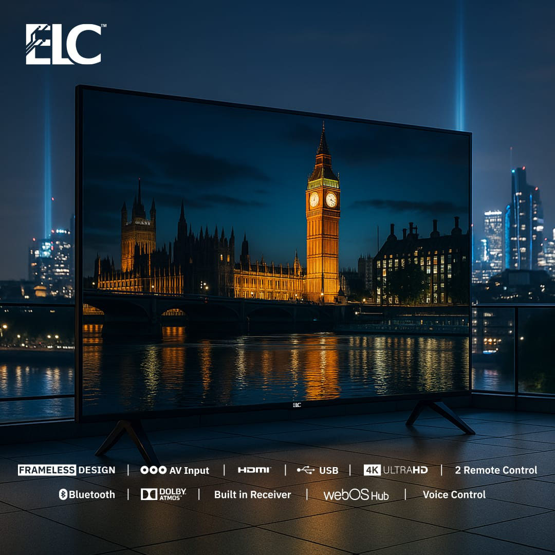 تلفزيون سمارت ELC بدون إطار - LED - 4K UHD - حجم 85 بوصة - ELC85M1TSWO