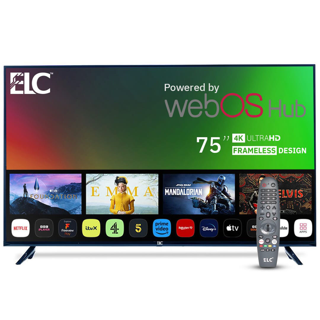 تلفزيون سمارت ELC بدون إطار - LED - 4K UHD - حجم 75 بوصة - ELC75M1TSWO