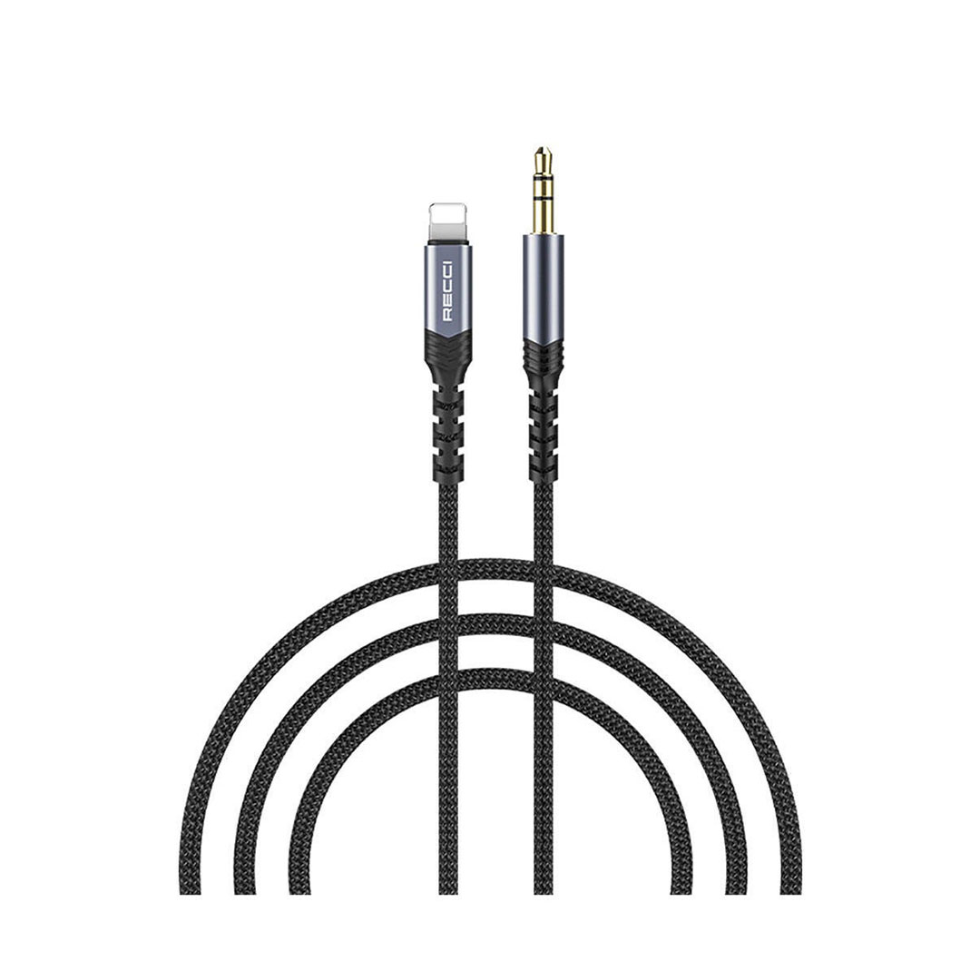 كابل صوت Lightning إلى AUX مقاس 3.5 مم - Recci - RDS-A26