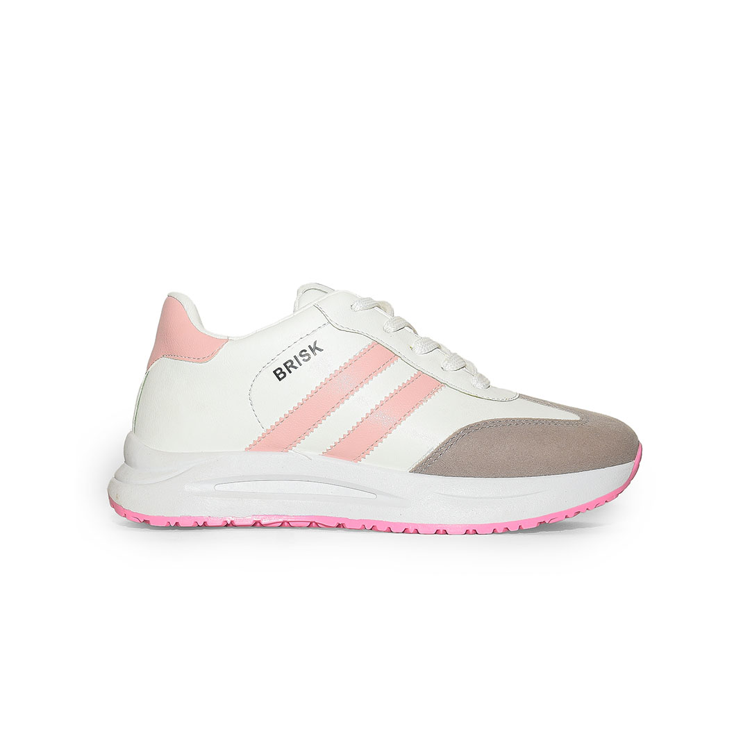 سنيكيرز حريمي برباط بخطين بريسك -b61-1