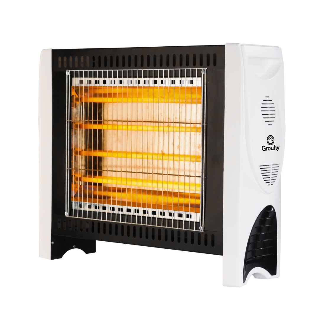 دفاية كهربائية جروهي - 4 شمعة - 2200 وات - أبيض/أسود GFT2160PBX