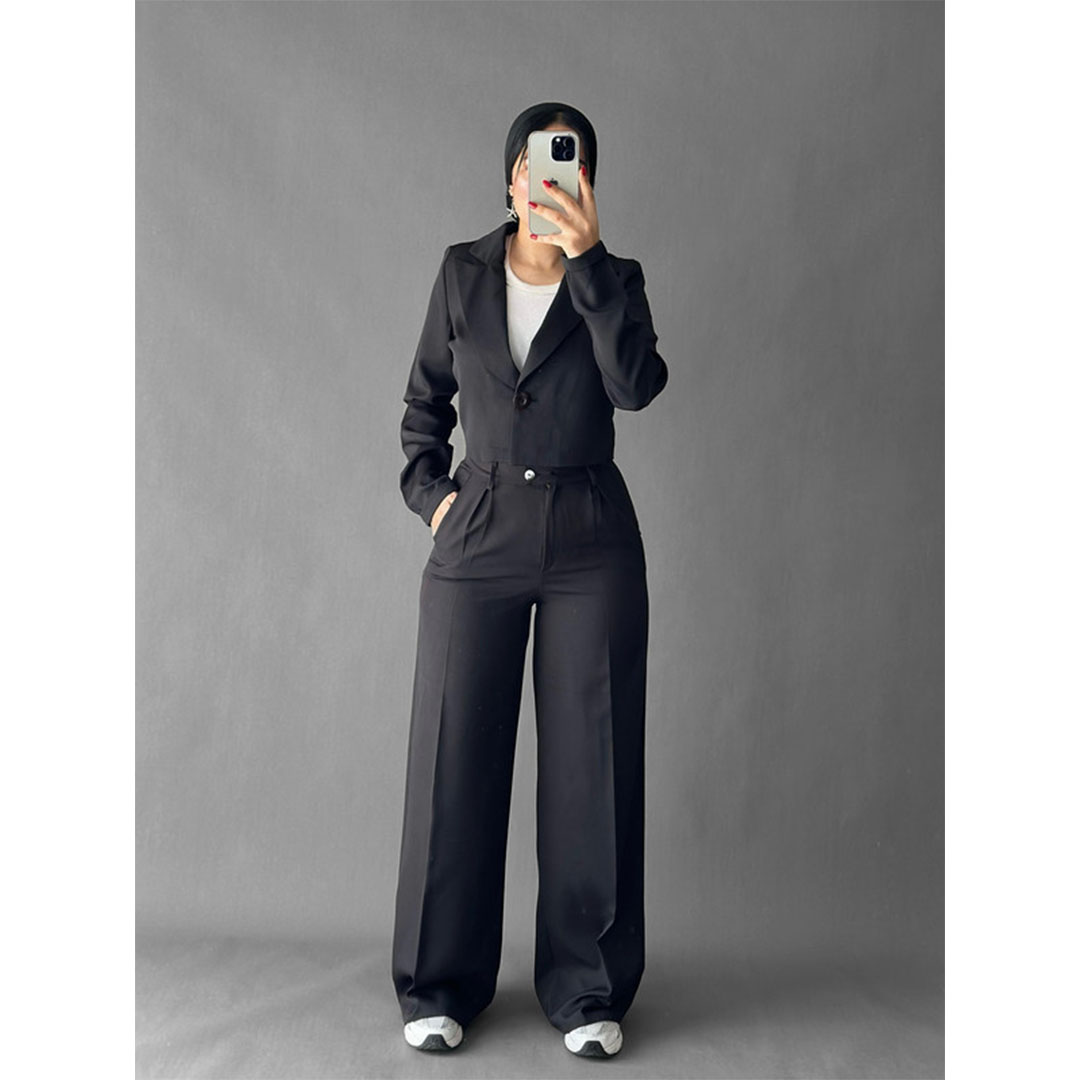 بنطلون حريمي فورمال طويل بجيوب