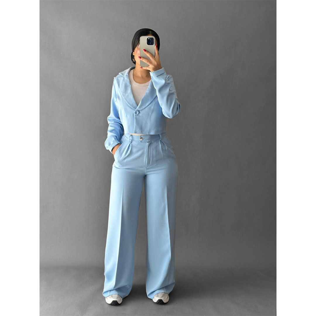 بنطلون حريمي فورمال طويل بجيوب