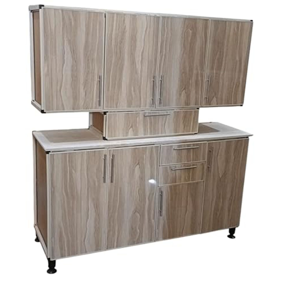 مطبخ ألوميتال قطعتين - 160 سم - بيج بلاويته