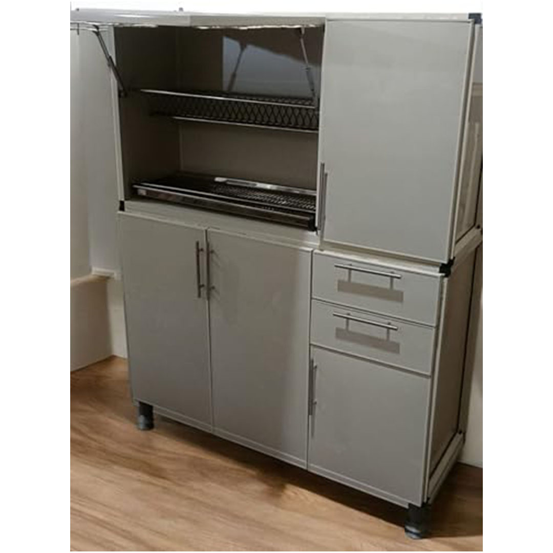 مطبخ ألوميتال بطبقة داخلية استيل - 120 سم