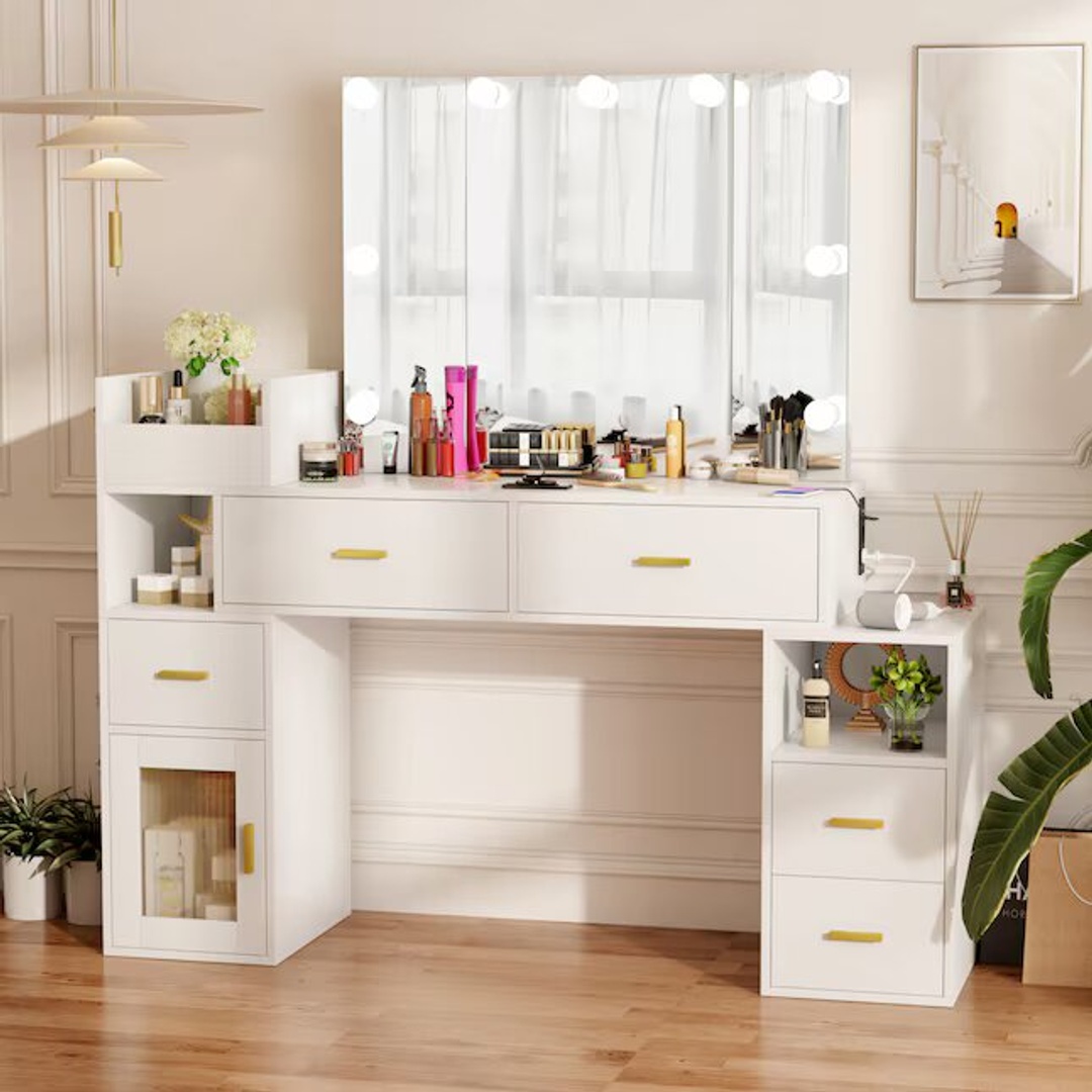 تسريحة صغيرة بمرايا - 140 سم - Mzkv012