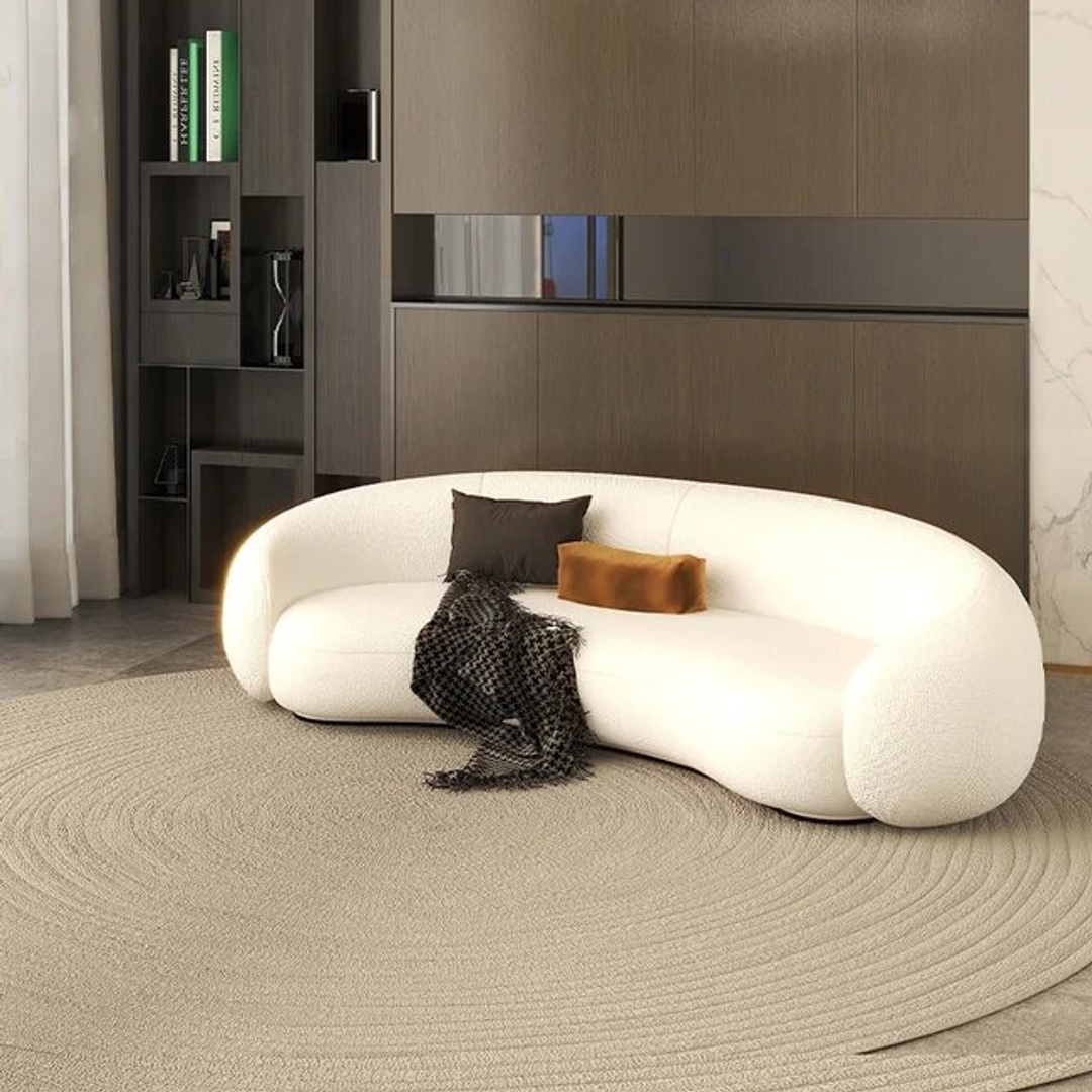 أريكة إنفينيتي منحنية - 280 سم - أبيض - Mzsf008